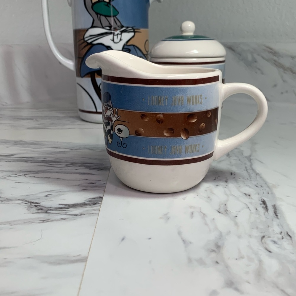 Looney Java Works Coffee Pitcher, Sugar Dish And Cream Cup Set 1995 - Picture 7 of 12